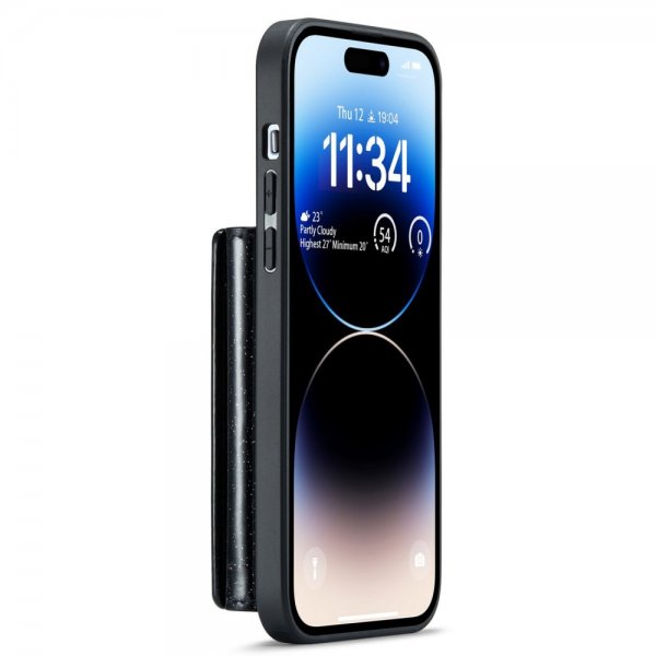 Dg.Ming iPhone 15 Pro -kuori M3 Series irrotettava korttikotelo glittermusta