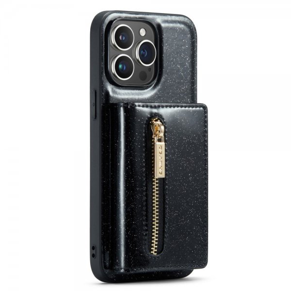 Dg.Ming iPhone 15 Pro -kuori M3 Series irrotettava korttikotelo glittermusta
