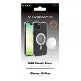 Vivanco iPhone 15 Plus Suojakuori Mag Steady Läpinäkyvä
