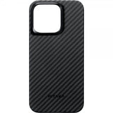 Pitaka iPhone 15 Pro Kuori MagEZ Case 4 Musta/Harmaa Twill