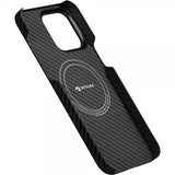 Pitaka iPhone 15 Pro Kuori MagEZ Case 4 Musta/Harmaa Twill