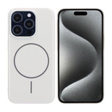 iPhone 15 Pro Kuori TPU MagSafe Kiiltävä Valkoinen