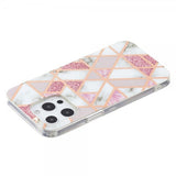iPhone 15 Pro Kuori Marmorikuvio Ruusukulta Harmaa