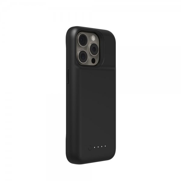 Mophie iPhone 15 Pro -kuori sisäänrakennetulla Juice Pack -varavirtalähteellä, musta