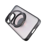 Rvelon iPhone 15 Pro -kuori, pyörivä MagSafe-jalusta, mattamusta
