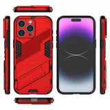 iPhone 15 Pro -kuoret punaisella jalustalla