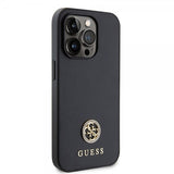 Guess iPhone 15 Pro Kuori Metal Logo Strass Musta