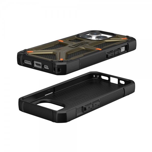 Urban Armor Gear (UAG) iPhone 15 Pro -suojakuori Monarch Kevlar Element Green