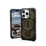 Urban Armor Gear (UAG) iPhone 15 Pro -suojakuori Monarch Pro MagSafe Kevlar Element Green