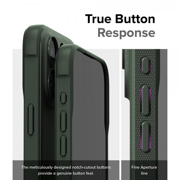Ringke iPhone 15 Pro -suojakuori, Onyx Dark Green
