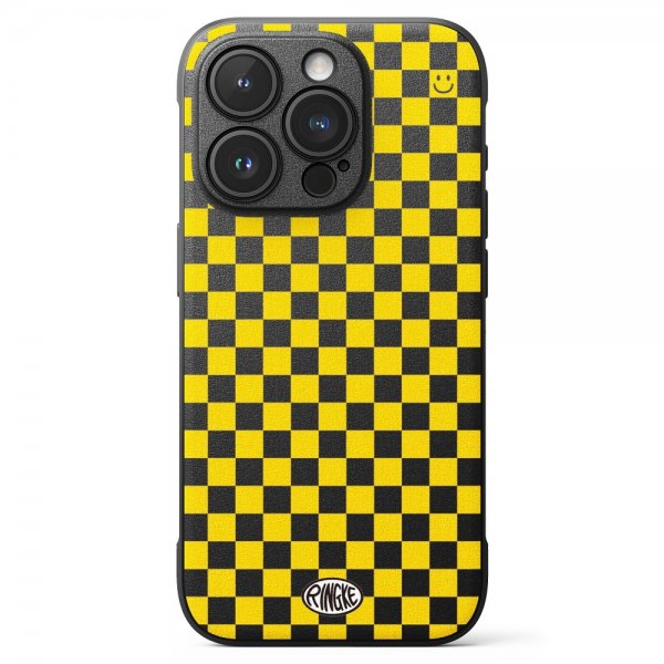 Ringke iPhone 15 Pro Kuori Onyx Design Checkerboard Keltainen