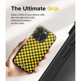 Ringke iPhone 15 Pro Kuori Onyx Design Checkerboard Keltainen