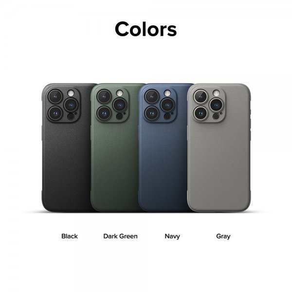 Ringke iPhone 15 Pro -suojakuori, Onyx harmaa