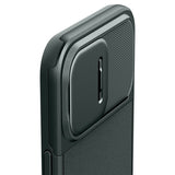 Spigen iPhone 15 Pro -suojakuori Optik Armor MagFit Abyss Green