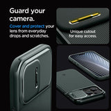 Spigen iPhone 15 Pro -suojakuori Optik Armor MagFit Abyss Green