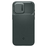 Spigen iPhone 15 Pro -suojakuori Optik Armor MagFit Abyss Green