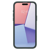 Spigen iPhone 15 Pro -suojakuori Optik Armor MagFit Abyss Green