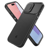 Spigen iPhone 15 Pro -suojakuori Optik Armor MagFit Musta
