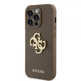 Guess iPhone 15 Pro kuoret Perforated Glitter Ruskea