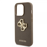 Guess iPhone 15 Pro kuoret Perforated Glitter Ruskea
