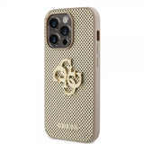 Guess iPhone 15 Pro Kuori Perforated Glitter Kulta