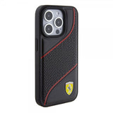 Ferrari iPhone 15 Pro Kuori Rei'itetty Musta