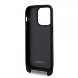 Lacoste iPhone 15 Pro -suojakuori Petit Pique Logo Strap, musta