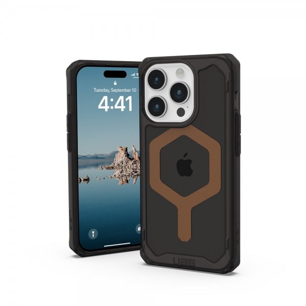 Urban Armor Gear (UAG) iPhone 15 Pro -suojakuori Plyo MagSafe, musta/pronssi