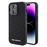 Karl Lagerfeld iPhone 15 Pro Kuori Quilted K Pattern Musta
