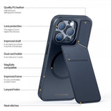 Dux Ducis iPhone 15 Pro -kuori Rafi II Series MagSafe Sininen