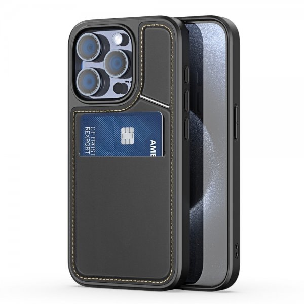 Dux Ducis iPhone 15 Pro -suojakuori Rafi II Series MagSafe Musta