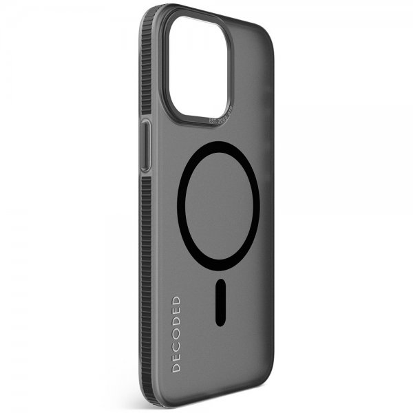 Decoded iPhone 15 Pro -kuori Kierrätetty muovi kirkas läpinäkyvä musta