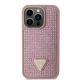 Guess iPhone 15 Pro kuoret Rhinestone Pink