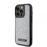 Karl Lagerfeld iPhone 15 Pro Kuori Rhinestone Silver