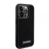 Karl Lagerfeld iPhone 15 Pro Rhinestone Suojakuori Musta