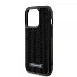 Karl Lagerfeld iPhone 15 Pro Rhinestone Suojakuori Musta