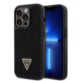 Guess iPhone 15 Pro Kuori Rhinestone Musta