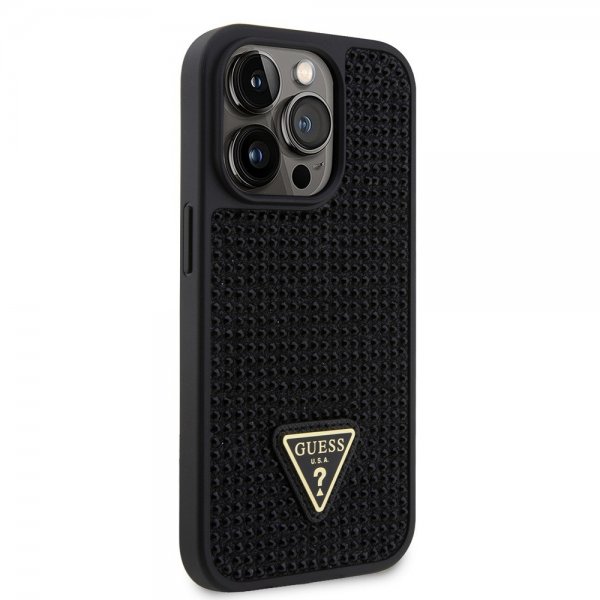 Guess iPhone 15 Pro Kuori Rhinestone Musta
