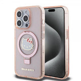 Hello Kitty iPhone 15 Pro -kuori rengastelineellä MagSafe pinkki