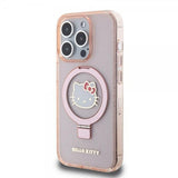 Hello Kitty iPhone 15 Pro -kuori rengastelineellä MagSafe pinkki