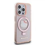Hello Kitty iPhone 15 Pro -kuori rengastelineellä MagSafe pinkki