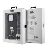 Karl Lagerfeld iPhone 15 Pro Kuori Saffiano Crossbody Musta