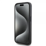 Karl Lagerfeld iPhone 15 Pro Kuori Saffiano Double Cardslot Musta