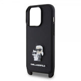 Karl Lagerfeld iPhone 15 Pro -kuori Saffiano Karl & Choupette Crossbody musta