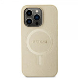 Guess iPhone 15 Pro -kuori Saffiano MagSafe Beige