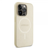 Guess iPhone 15 Pro -kuori Saffiano MagSafe Beige