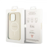 Guess iPhone 15 Pro -kuori Saffiano MagSafe Beige