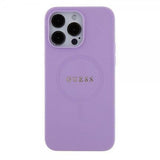 Guess iPhone 15 Pro Saffiano MagSafe -kuori Violetti