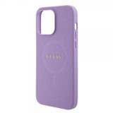 Guess iPhone 15 Pro Saffiano MagSafe -kuori Violetti