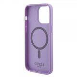 Guess iPhone 15 Pro Saffiano MagSafe -kuori Violetti